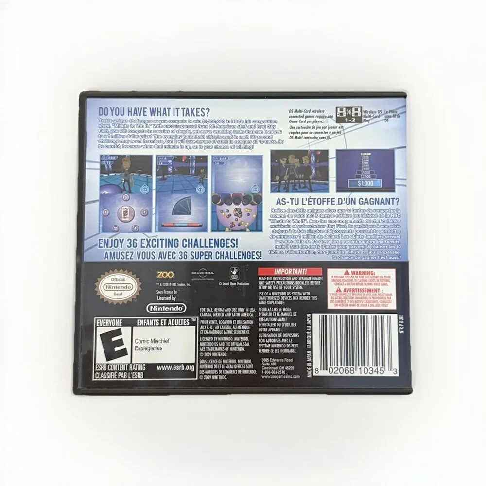 Minute to Win It (2010,‎ Nintendo DS) Brand NEW & Sealed w/ Guy Fieri